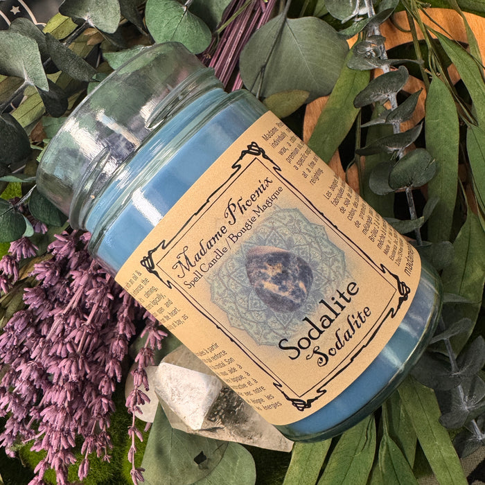 Crystal Magic Sodalite Spell Candle