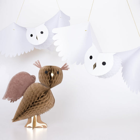Meri Meri - Decorations - Honeycomb Owls