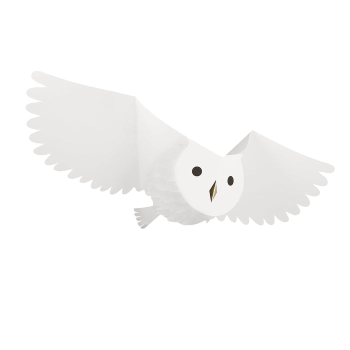 Meri Meri - Decorations - Honeycomb Owls - White Owl 2