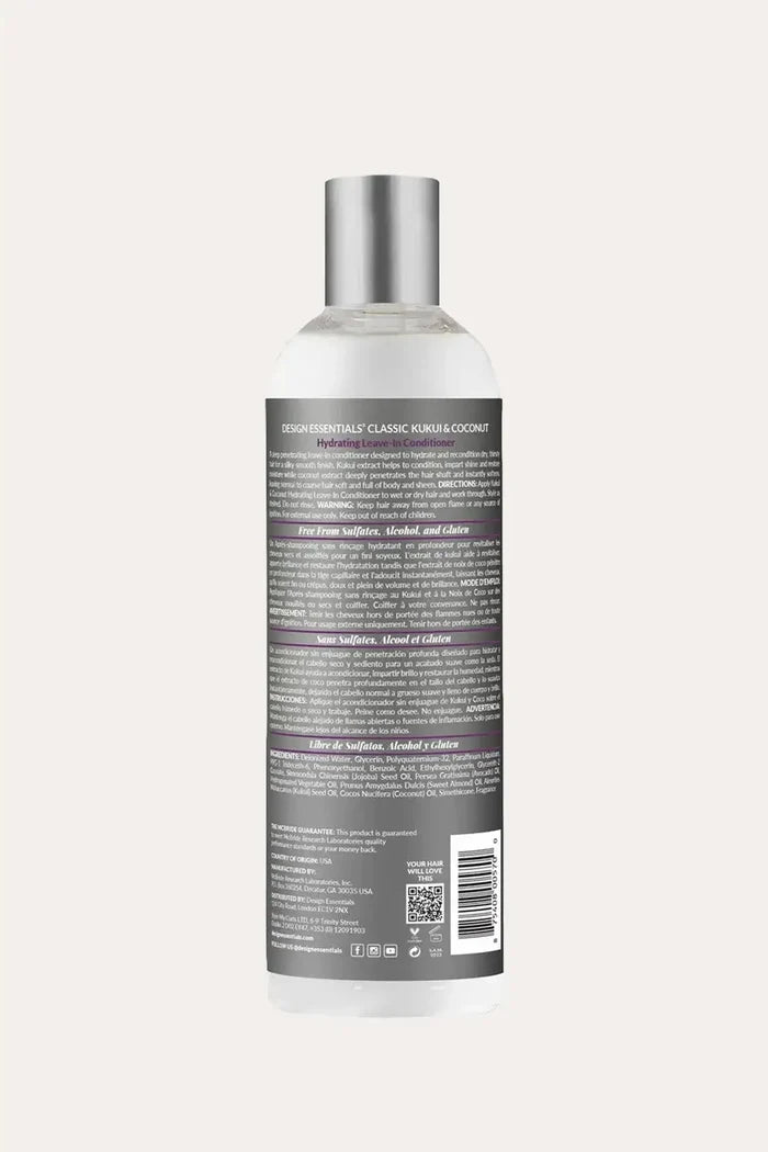 DESIGN ESSENTIAL KUKUI & COCONUT HYDRATING LEAVE-IN CONDITIONER DESIGN ESSENTIALS