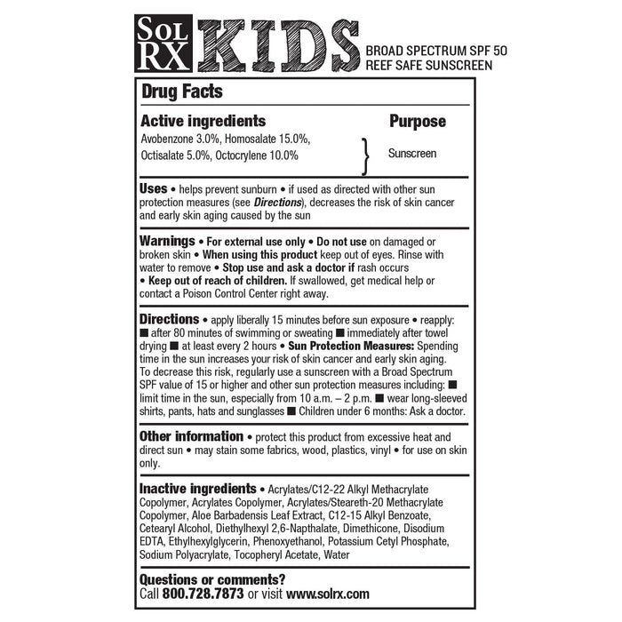 DISCONTINUED - KID'S SPF 50 Sport Sunscreen | SolRX Sunscreen