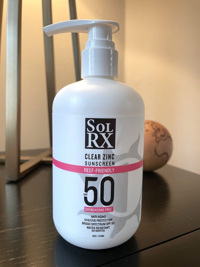 DISCONTINUED -Clear Zinc 16 oz Sunscreen w/Pump | SolRX Sunscreen