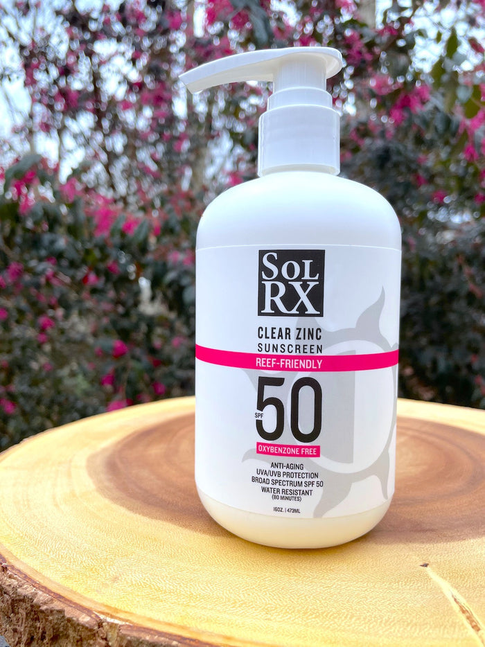 DISCONTINUED -Clear Zinc 16 oz Sunscreen w/Pump | SolRX Sunscreen