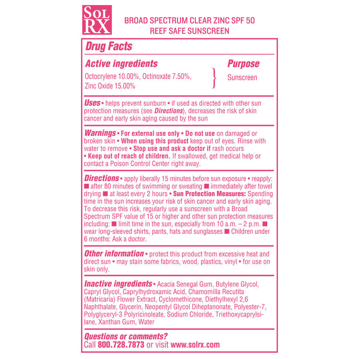 DISCONTINUED -Clear Zinc 16 oz Sunscreen w/Pump | SolRX Sunscreen