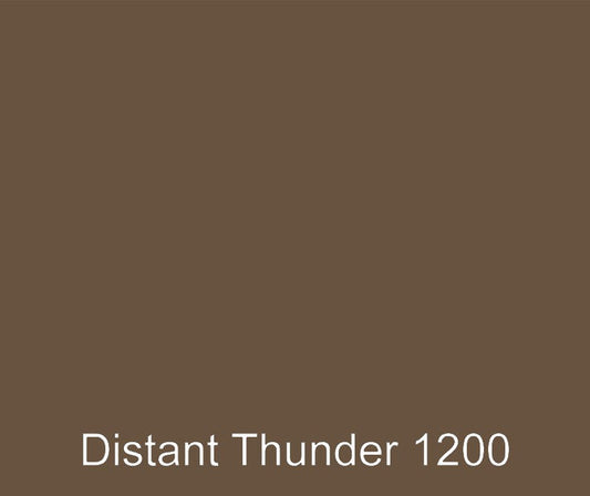 Distant Thunder custom color polyester gel coat that has good weather, heat and water resistance.
