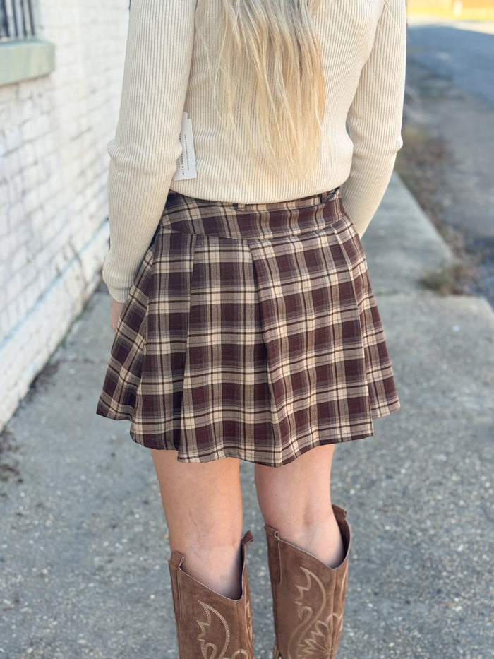 Downtown Drift Pleated Skort