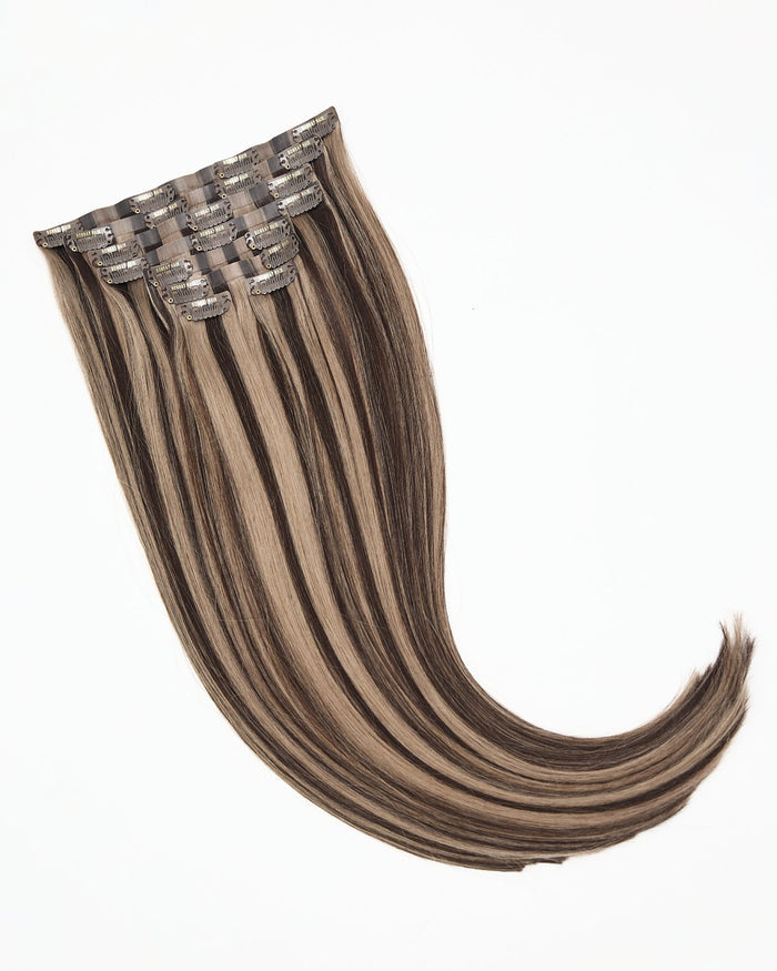 Espresso Ash Brown Highlights (P2/8A) Seamless Clip-Ins