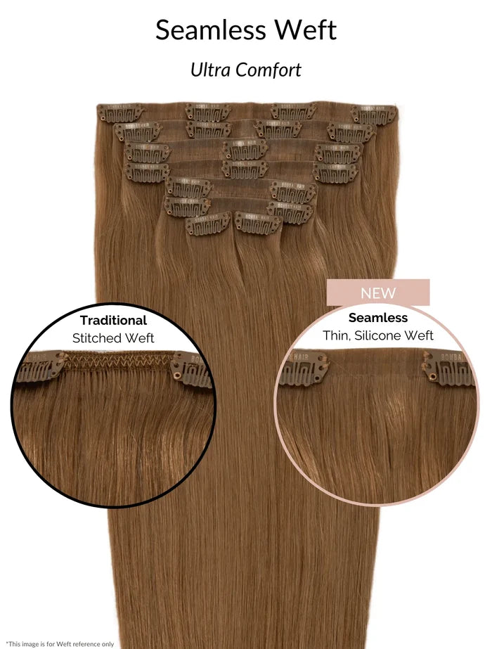 Espresso Ash Brown Highlights (P2/8A) Seamless Clip-Ins