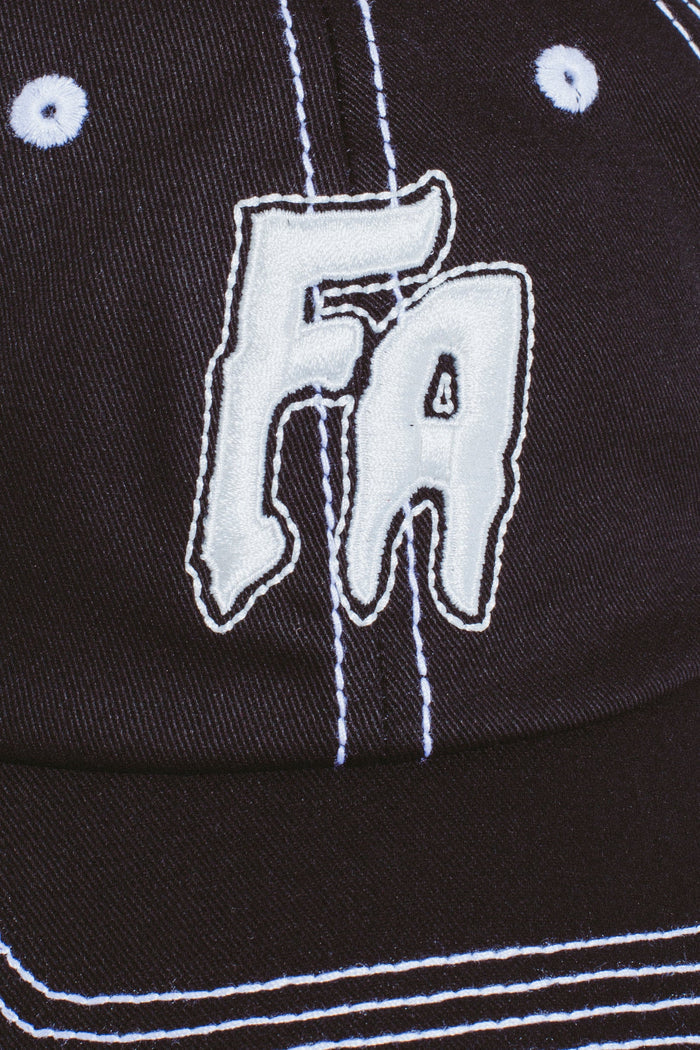 F.A. - Seduction Contrast Stitch 6 Panel Cap - Black