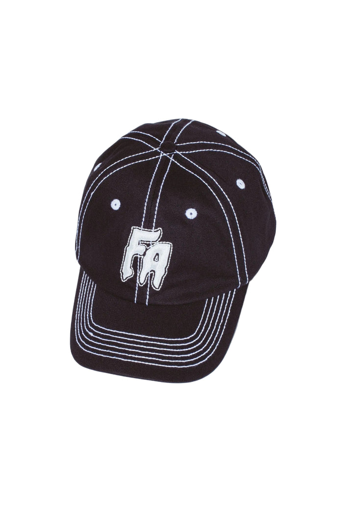 F.A. - Seduction Contrast Stitch 6 Panel Cap - Black
