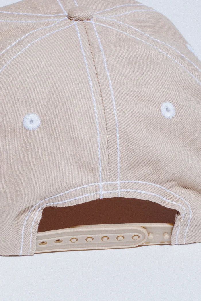 F.A. - Seduction Contrast Stitch 6 Panel Cap - Khaki
