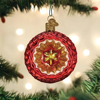 Faceted Crimson Reflection Ornament