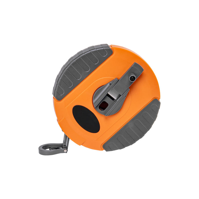 Fibreglass Coiled Tape Measure 13mm Wide Black Orange (20m-50m)