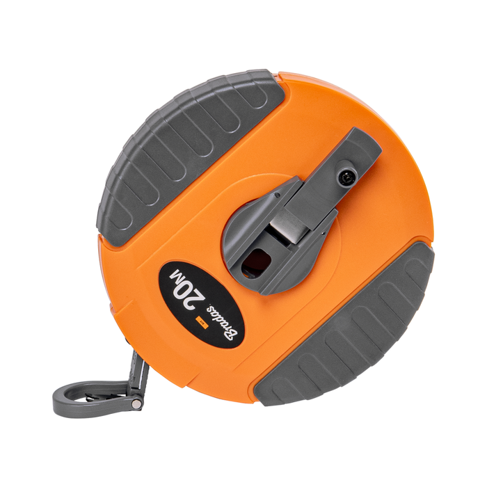 Fibreglass Coiled Tape Measure 13mm Wide Black Orange (20m-50m)