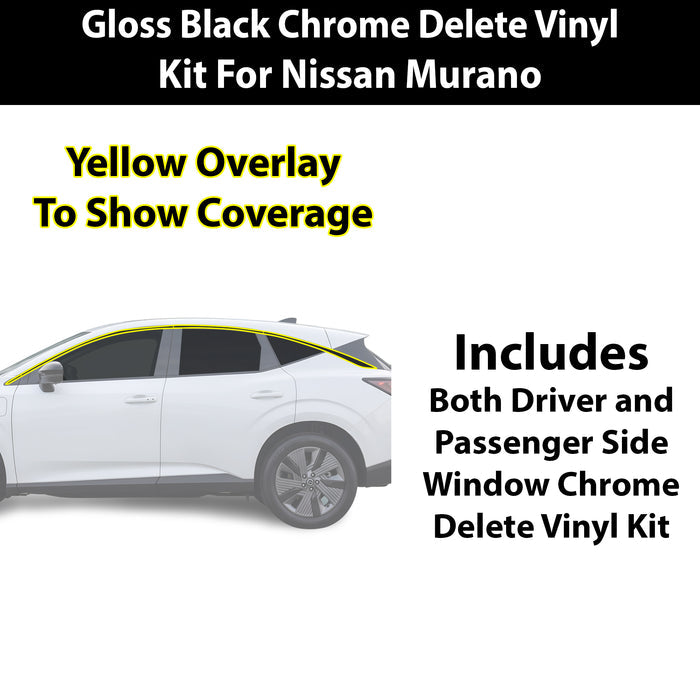 Fits Nissan Murano 2025-2026 Vinyl Chrome Delete Grille Blackout Decal Stickers Overlay Film - Bogar Tech Designs