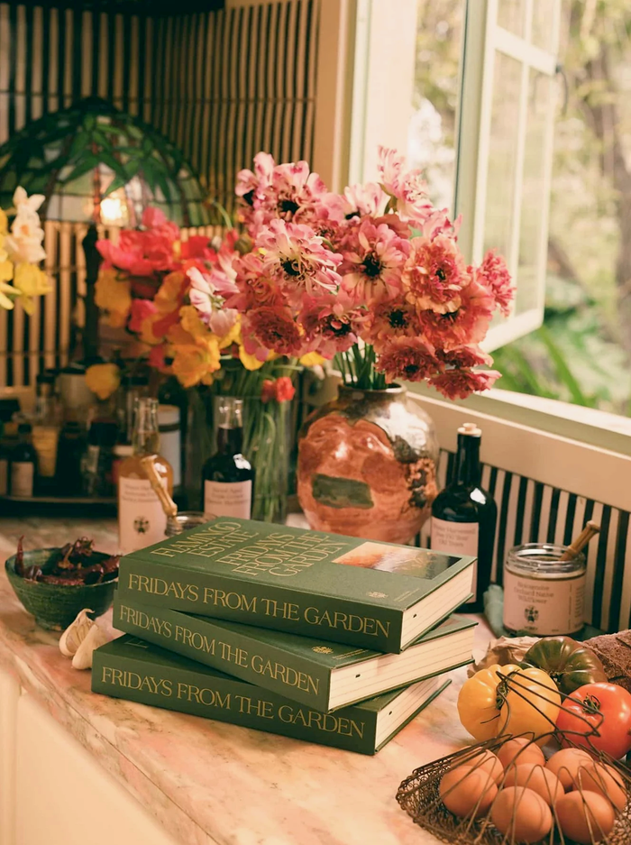 Flamingo Estate cookbook, Fridays From the Garden, garden-to-table recipes, California lifestyle cookbook, regenerative farming recipes, Los Angeles recipe book, sustainable cooking book, chef-inspired garden recipes, Flamingo Estate gift book, seasonal recipes from the garden