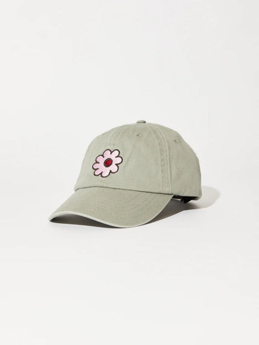 Flower - Organic Hemp 6 Panel Cap | Olive-Image 1