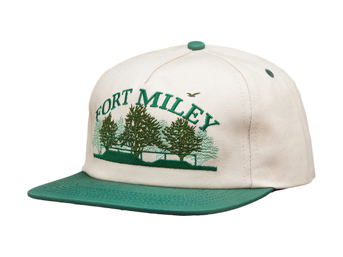 Fort Miley Snapback Hat - Off White / Green