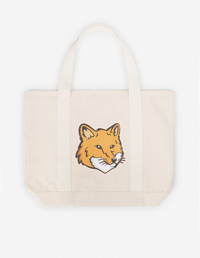 Fox Head Tote Bag Ecru
