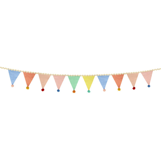Meri Meri - Garland - Pastel Pom Pom Flag - Length 3M