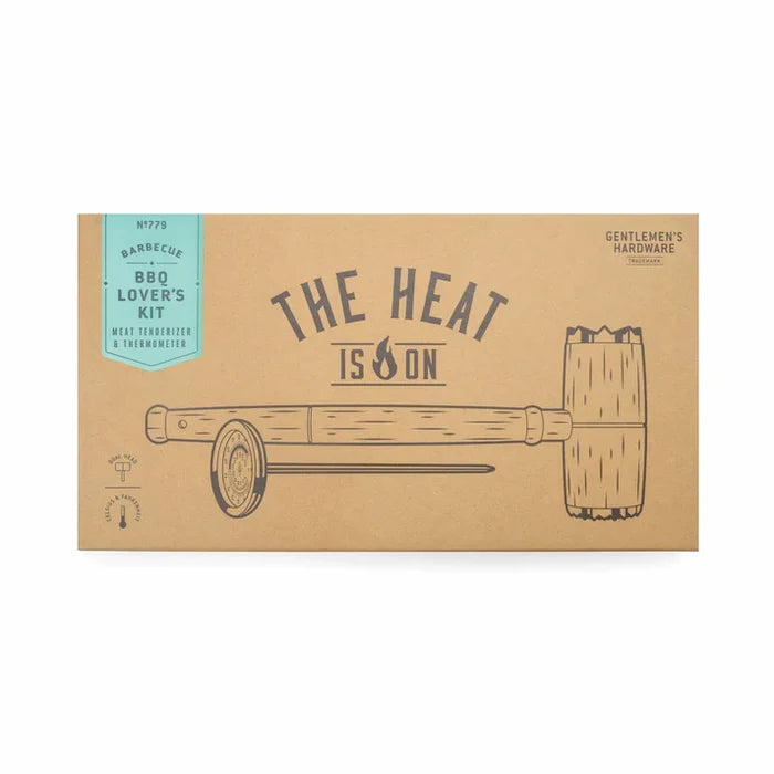GENTLEMEN'S "BBQ Lovers Kit" Meat Tenderizer & Thermometer