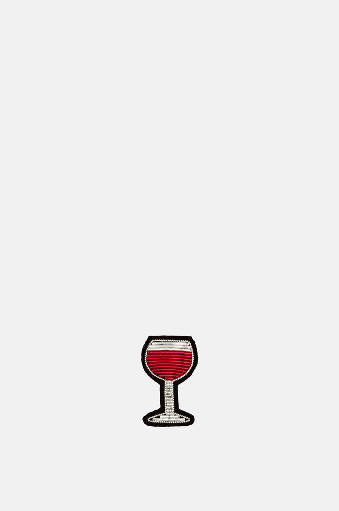 Macon & Lesquoy Glass of Red Wine Brooch.