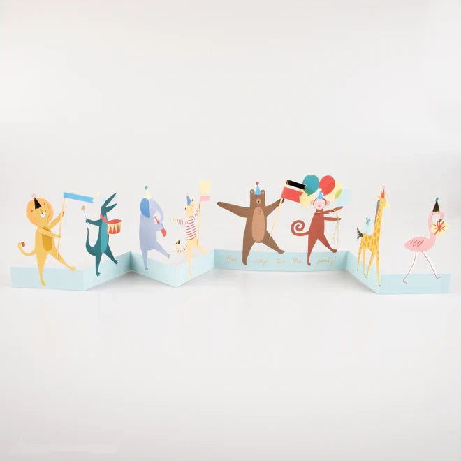 Meri Meri - Greeting Card - Animal Parade Concertina