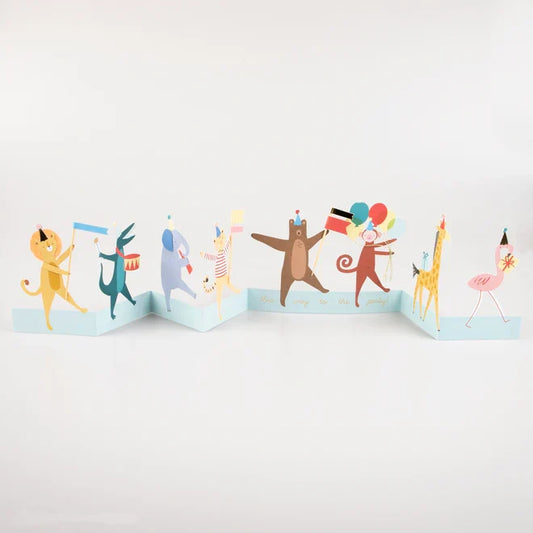 Meri Meri - Greeting Card - Animal Parade Concertina