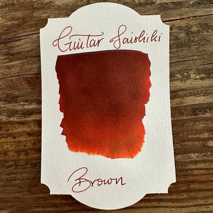 Guitar Saishiki Fountain Pen Ink - Brown