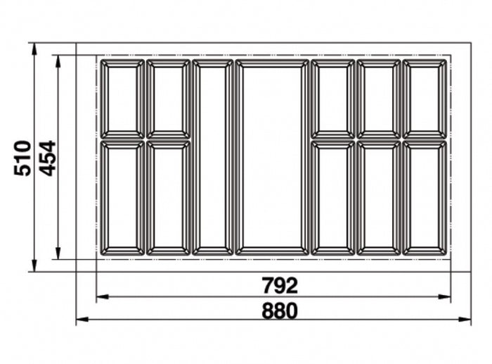 Hafele Classico 500 Cutlery Tray Suits 900mm Drawer