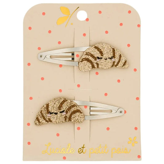 Hair Clips - Armand the Croissant - Set Of 2