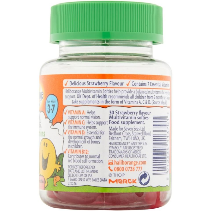 Haliborange Kids Mr. Men Little Miss Multivitamins Strawberry Softies, Capsules 30 (T)