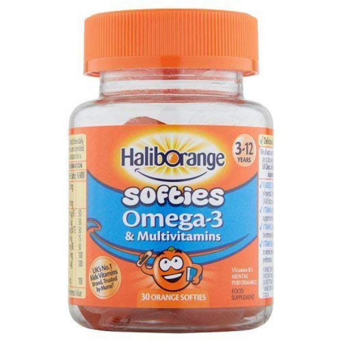 Haliborange Softies Omega-3 & Multivitamins 3-12yrs 30 Orange Softies (T)