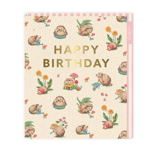 Happy Birthday Hedgehogs Greeting Card