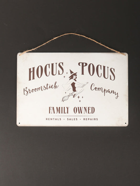 Hocus Pocus Broomstick Company - Metal Sign | One Colour-Image 1