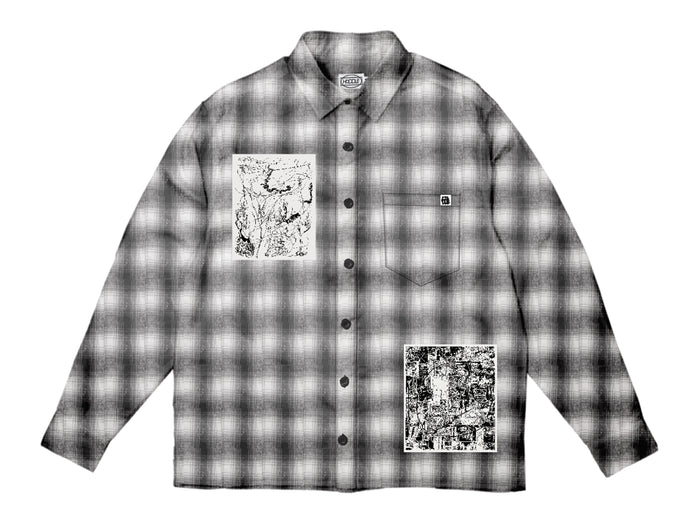 Hoddle - Book Plaid Flannel - Grey