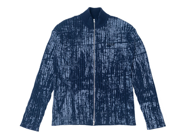 Hoddle - Fracture Ribbed Pullover - Blue