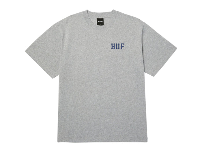 Huf - Classic H T-Shirt - Heather Grey / Navy