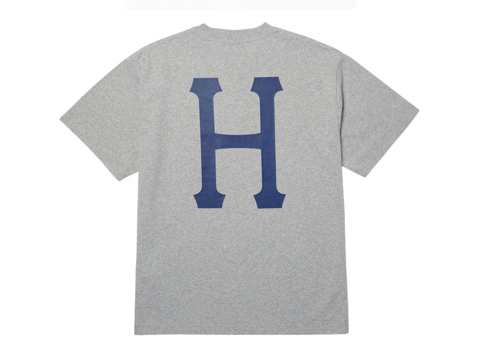 Huf - Classic H T-Shirt - Heather Grey / Navy