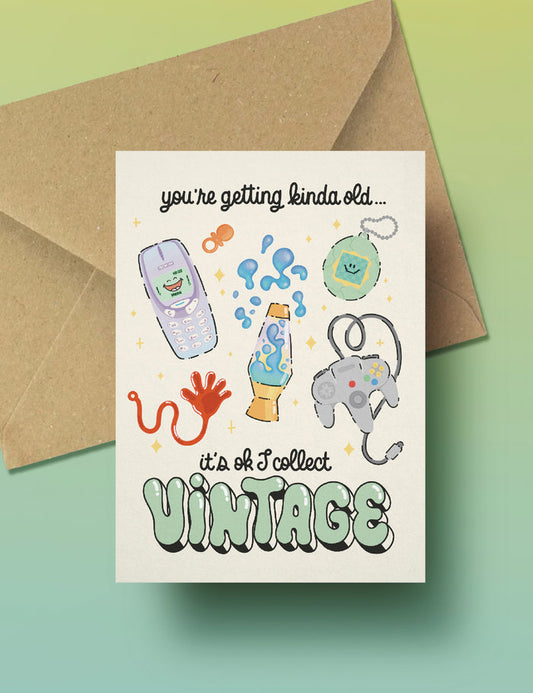 I collect vintage birthday card