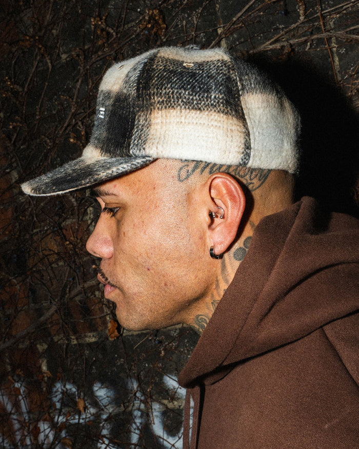 Ichpig - Checkline Strapback Hat - Cream Plaid