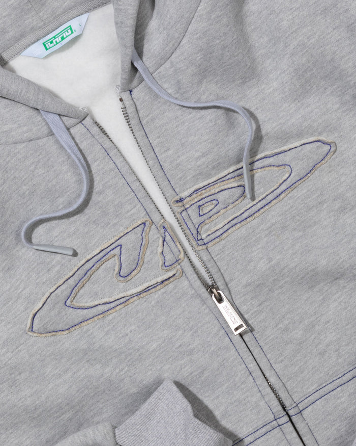 Ichpig - Optic Zip-Up Hood - Grey Marle