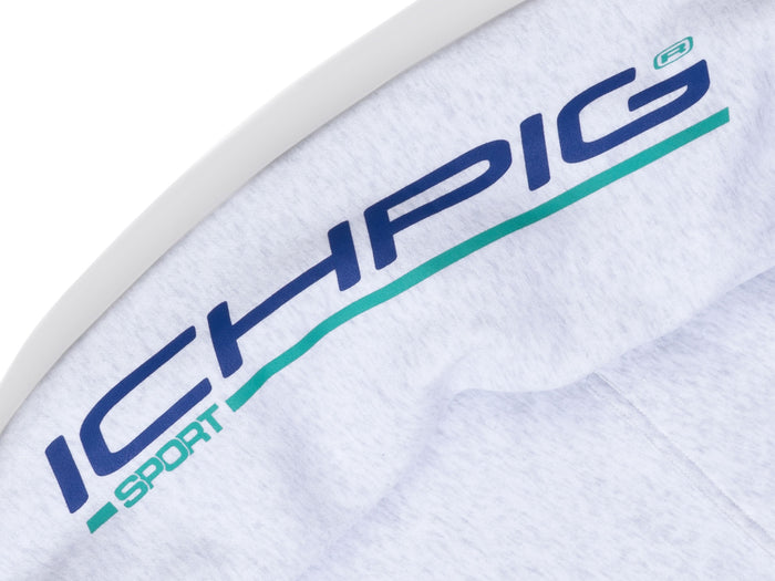 Ichpig - Sports Pullcord Hooded Fleece - White Marle