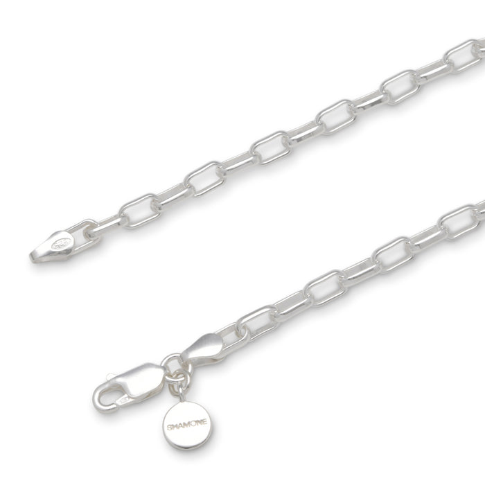 Jackie Sterling Silver Oval Link Chain Bracelet - 20 cm Length