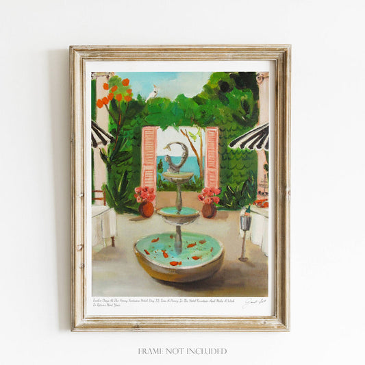 Janet Hill Studio - Twelve Days At Penny Fontaine Hotel Day 12 Art Print
