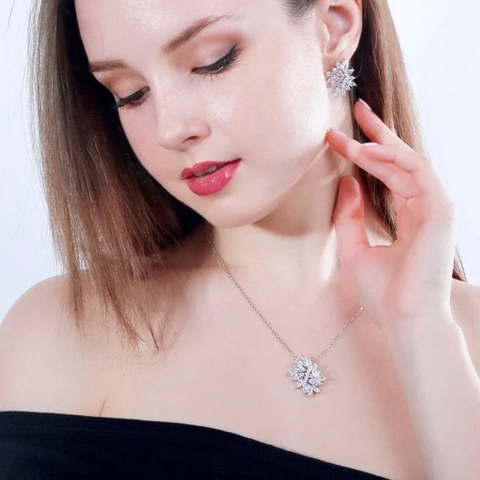 Wedding Jewelry - Cubic Zirconia Bridal Jewelry Set - Available in Silver and Rose Gold
