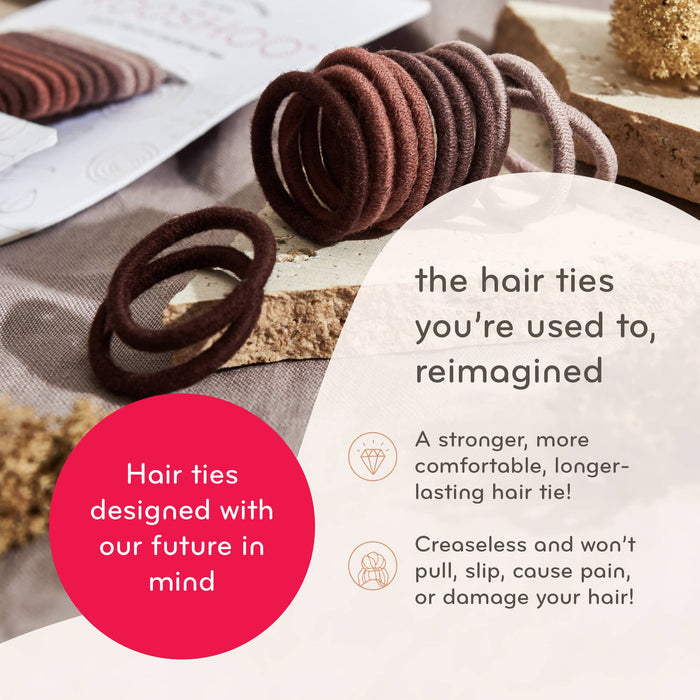 KOOSHOO - Plastic-free Round Mini Hair Ties - 12-pack