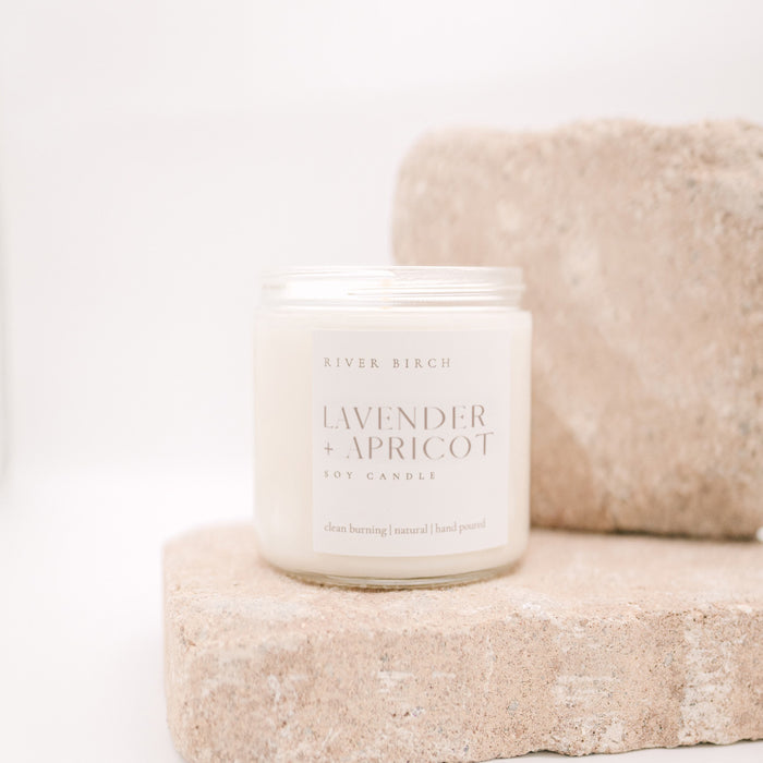 Lavender + Apricot- 16 oz Clear Jar