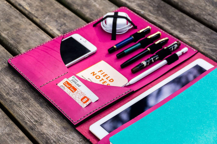 Leuchtturm1917 A4 - A4+ Leather Cover Portfolio - Pink