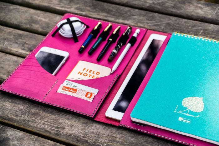 Leuchtturm1917 A4 - A4+ Leather Cover Portfolio - Pink